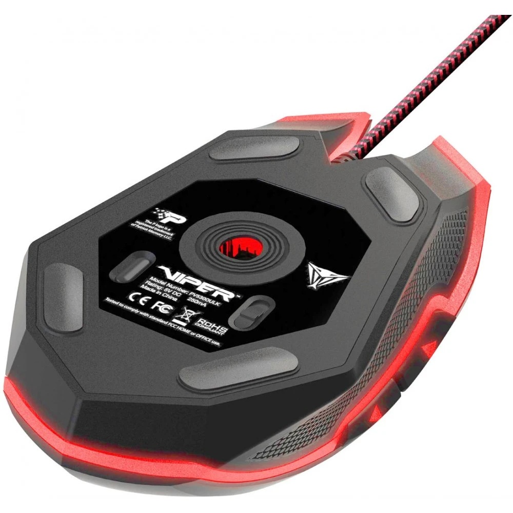 Мышь проводная Patriot Viper V530 черный, 4000 dpi, USB, кнопки - 7