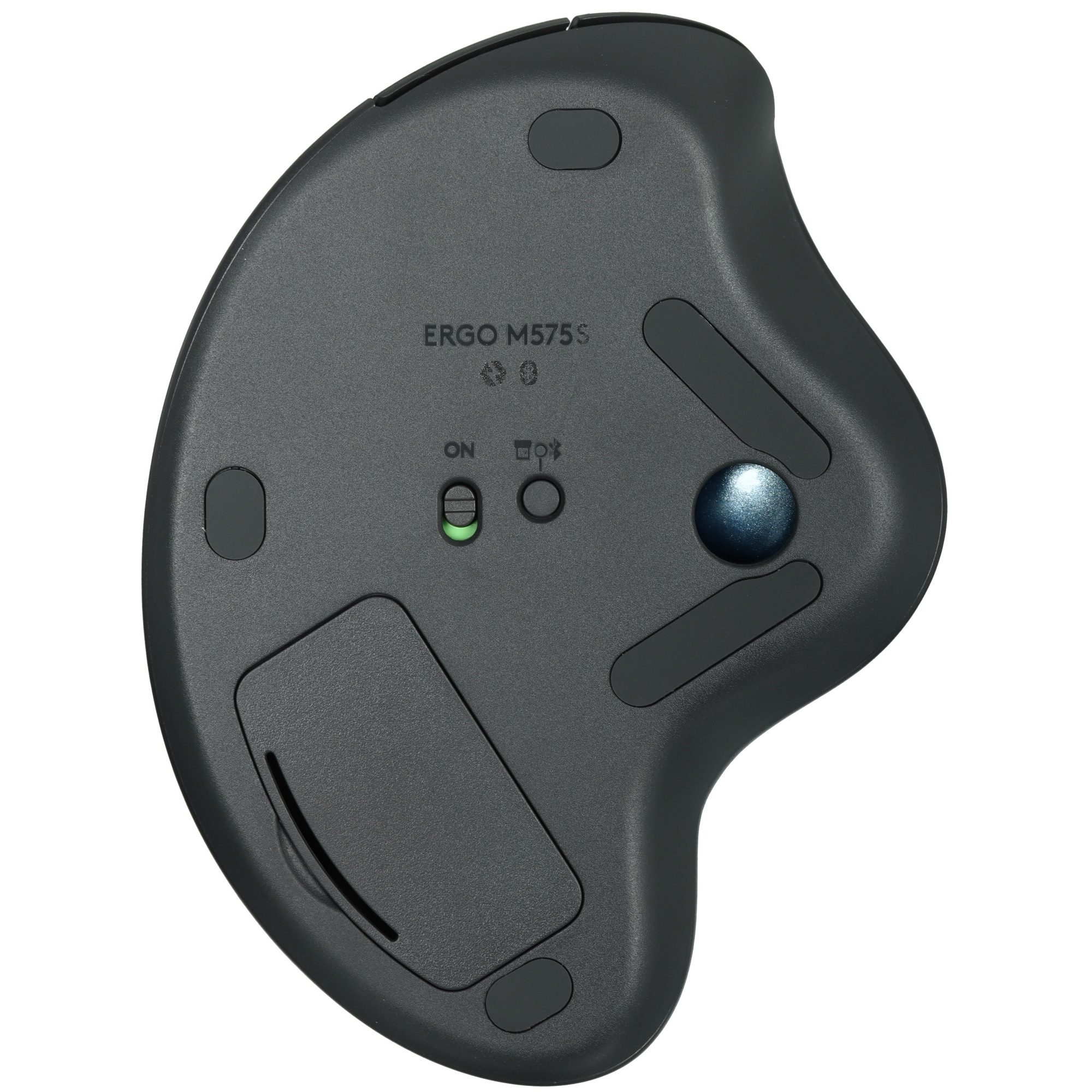 Трекбол Logitech M575S черный оптическая 2000dpi беспров. BT/Radio USB2.0 (910-007035)