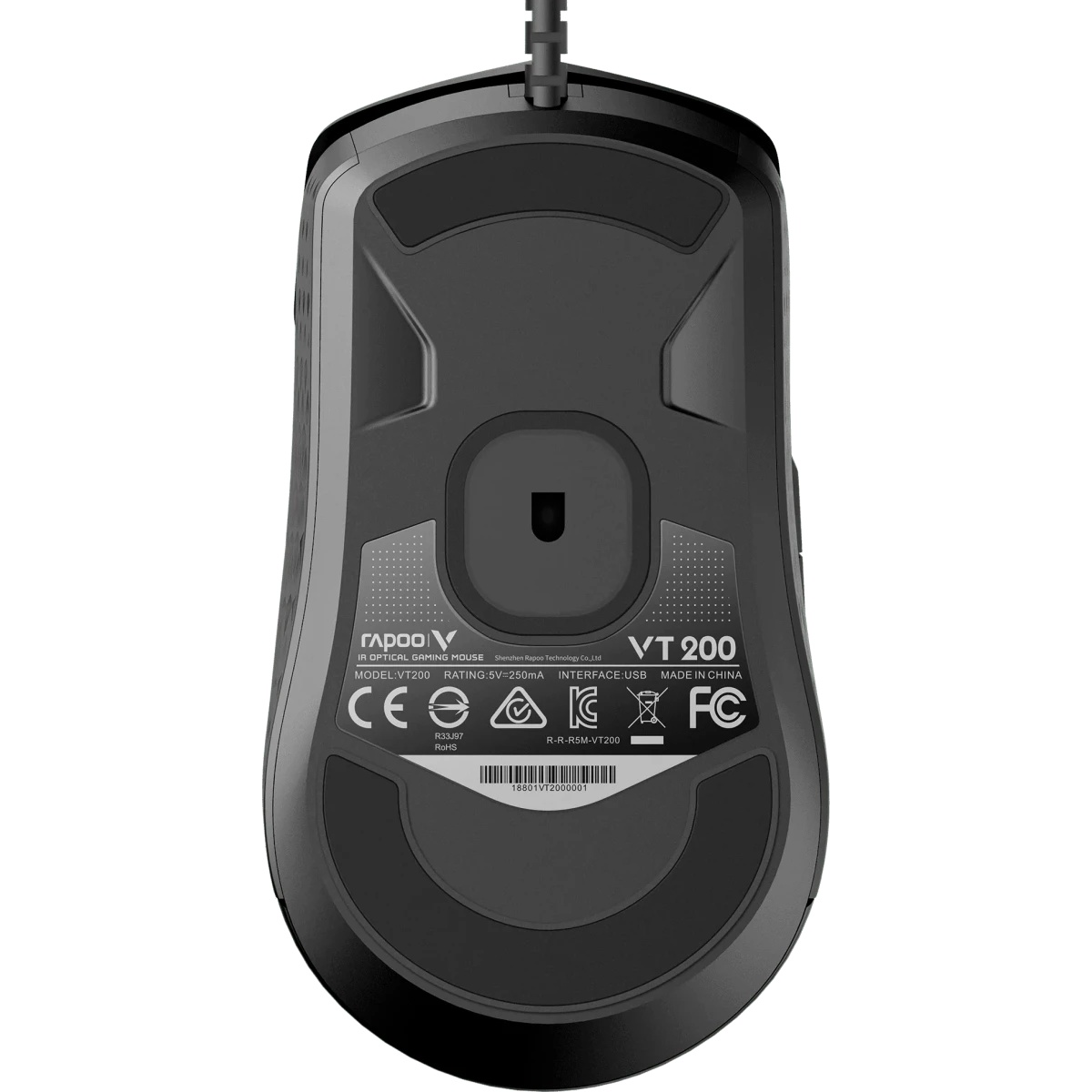 Игровая мышь проводная RAPOO VT200, цвет - черный (19846)