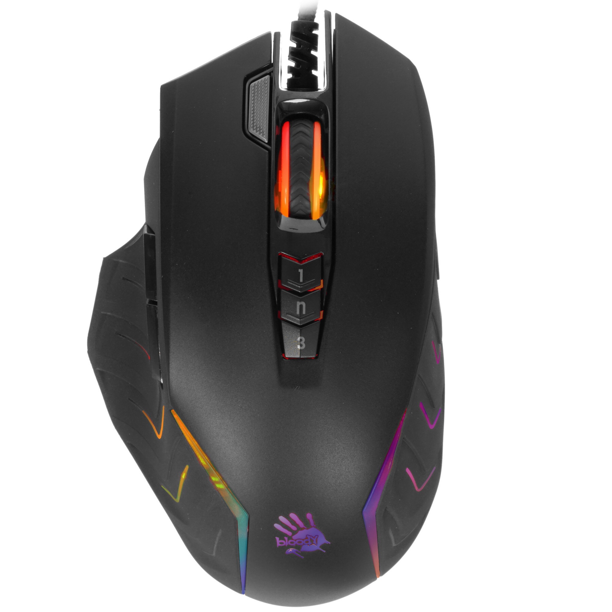 Мышь проводная A4Tech Bloody J95s черный, 8000 dpi, USB, кнопки - 9