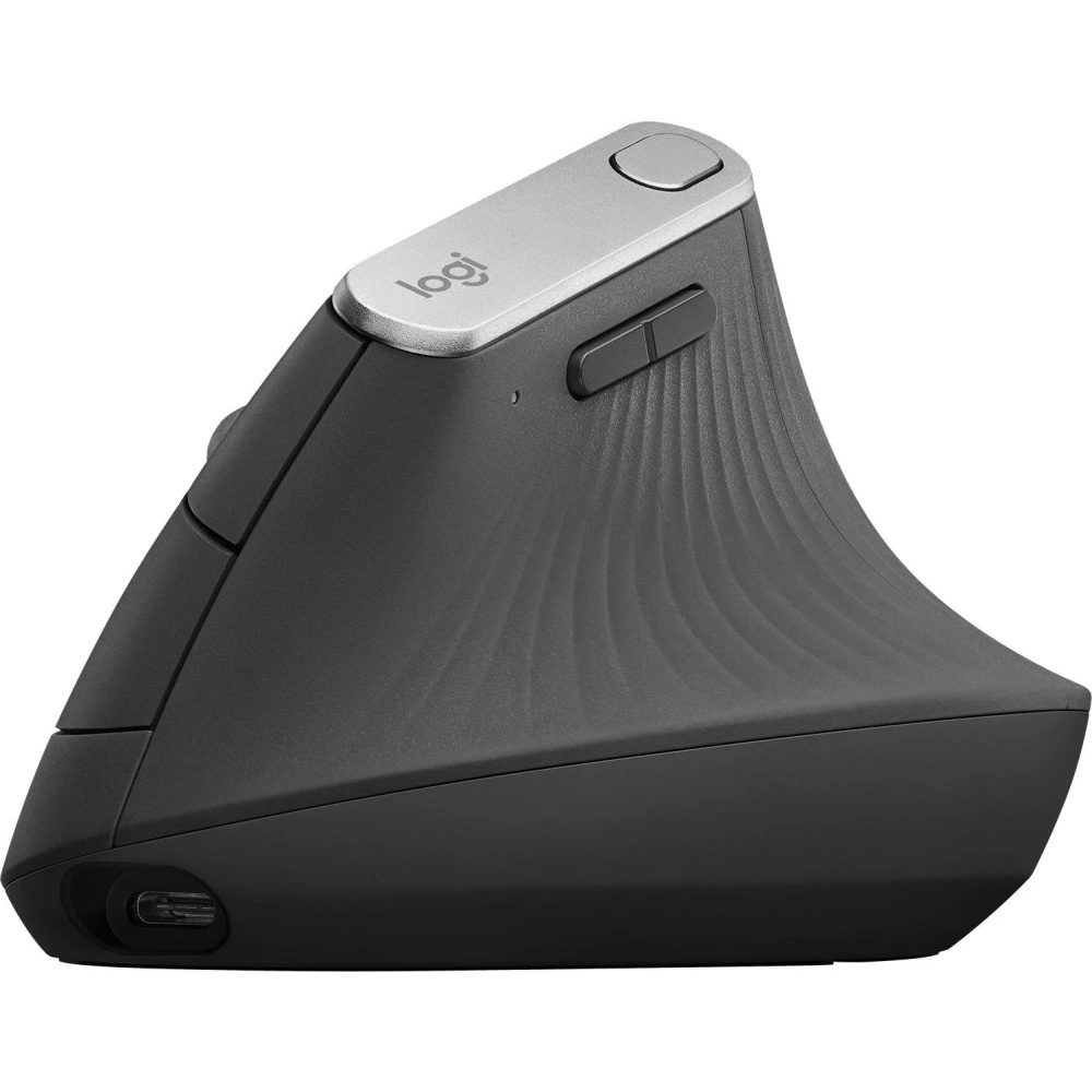 Мышь беспроводная Logitech MX Vertical черный/серебристый, 4000 dpi, радиоканал, Bluetooth, USB, кно
