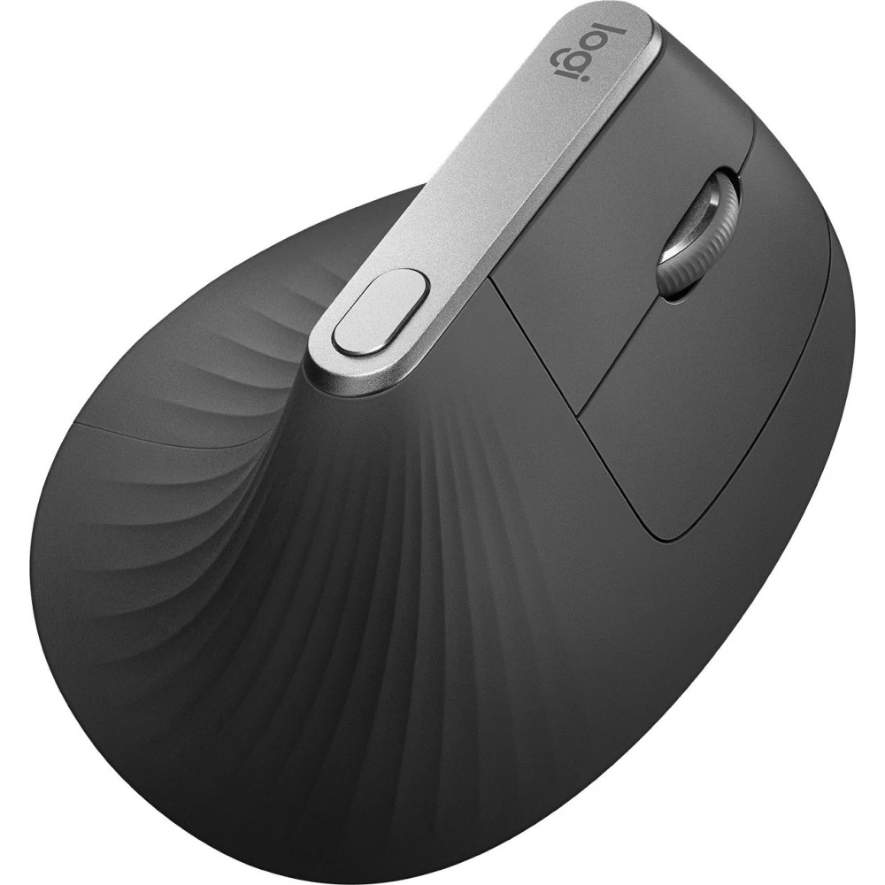 Мышь беспроводная Logitech MX Vertical черный/серебристый, 4000 dpi, радиоканал, Bluetooth, USB, кно
