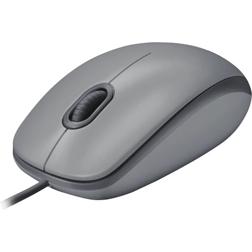 Мышь проводная Logitech M110 серый, 1000 dpi, USB, кнопки - 3