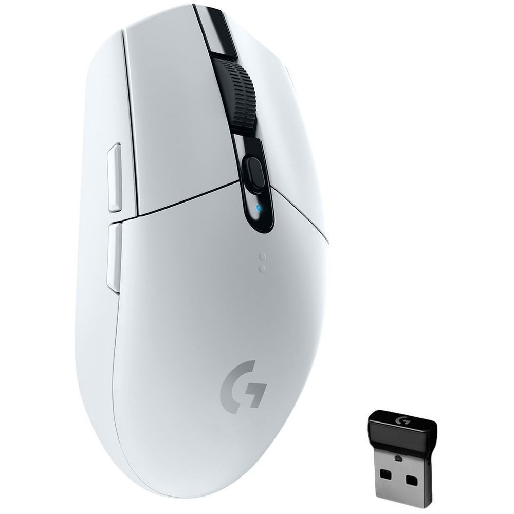Мышь беспроводная Logitech G305 Lightspeed белый, 12000 dpi, радиоканал, USB, кнопки - 6