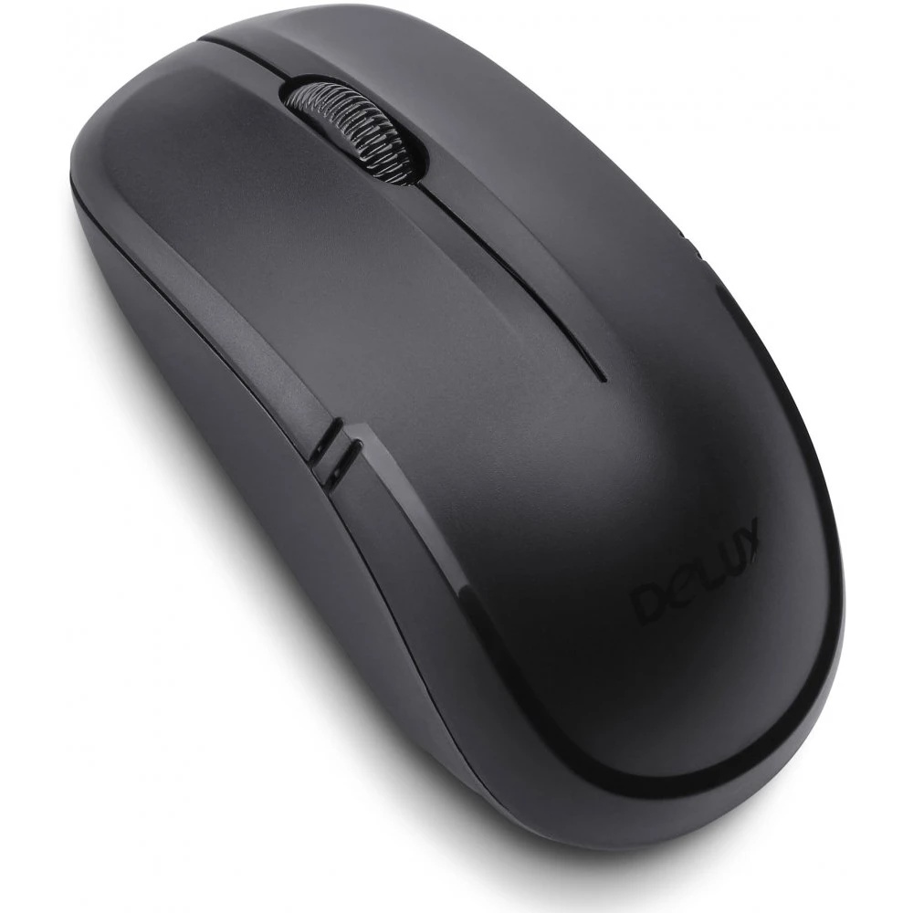 Мышь DELUX M-136 Black, Мышь оптическая, беспроводная 2,4GHz, 800-1600DPI