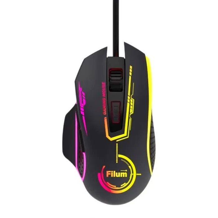Мышь Filum FL-GM10-BK оптическая USB 6 кл., DPI: 8800, черная, Windows XP/Vista/7/8/10, MacOS