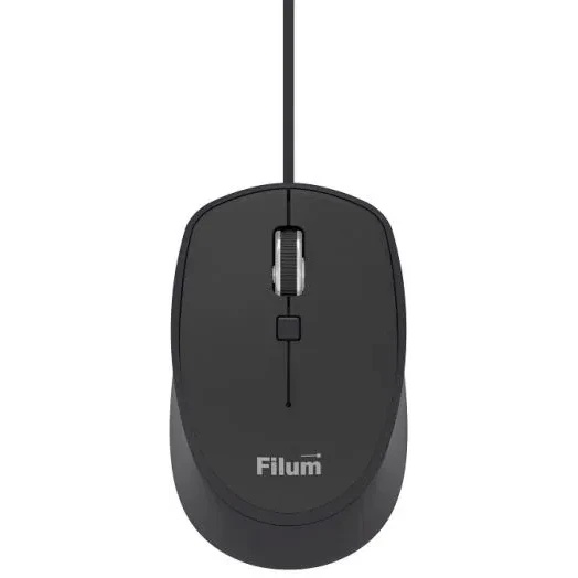 Мышь Filum FL-M10-BK оптическая USB 4 кл., DPI: 800/1200/1600/2400, черная, Windows XP/Vista/7/8/10,