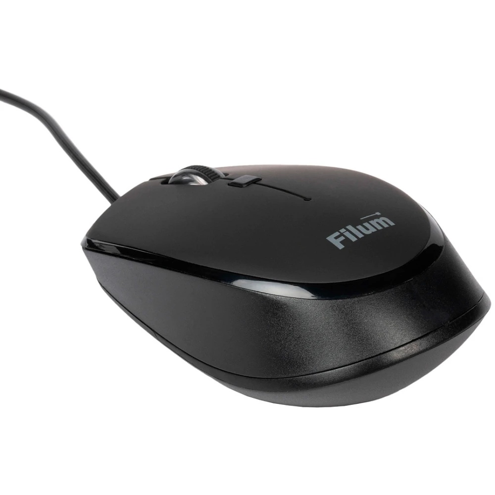 Мышь Filum FL-M10-BK оптическая USB 4 кл., DPI: 800/1200/1600/2400, черная, Windows XP/Vista/7/8/10,