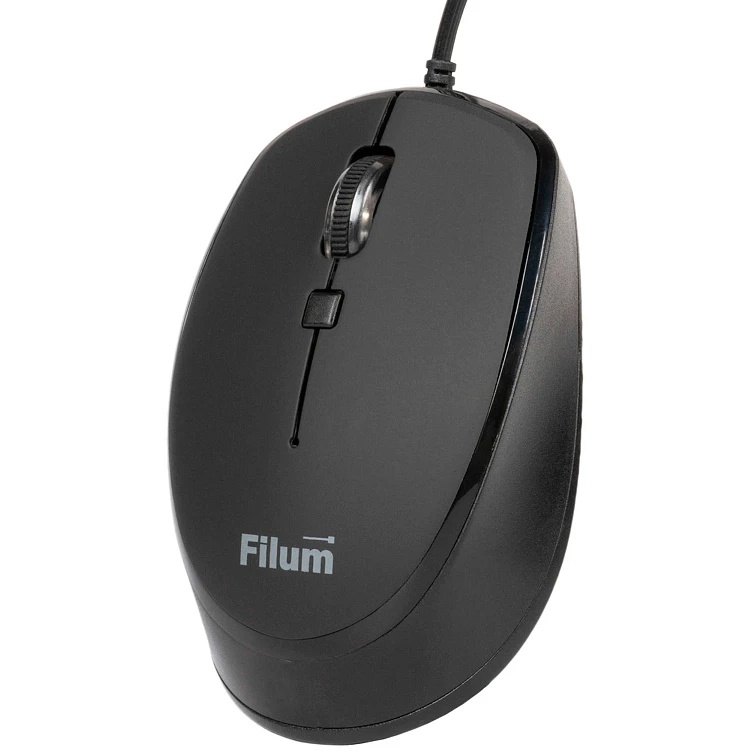 Мышь Filum FL-M10-BK оптическая USB 4 кл., DPI: 800/1200/1600/2400, черная, Windows XP/Vista/7/8/10,