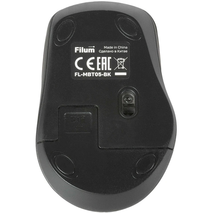 Мышь Wireless Filum FL-MBT05-BK оптическая USB/BT 4 кл., DPI: 800/1200/1600, питание АА 1 шт., черна