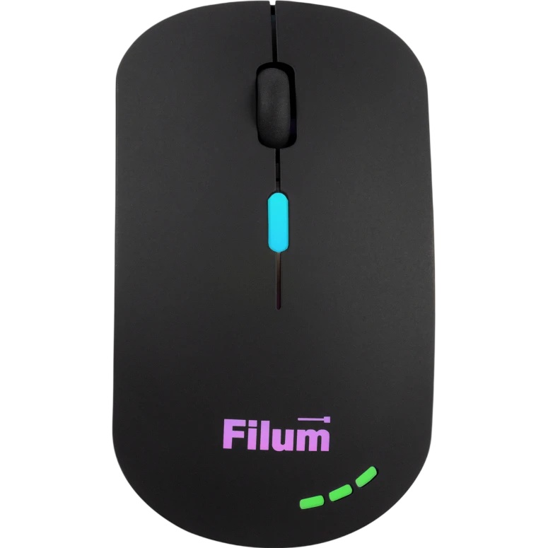Мышь Wireless Filum FL-MBT25-BK оптическая USB/BT 4 кл., DPI: 800/1200/1600, питание АА 1 шт., черна
