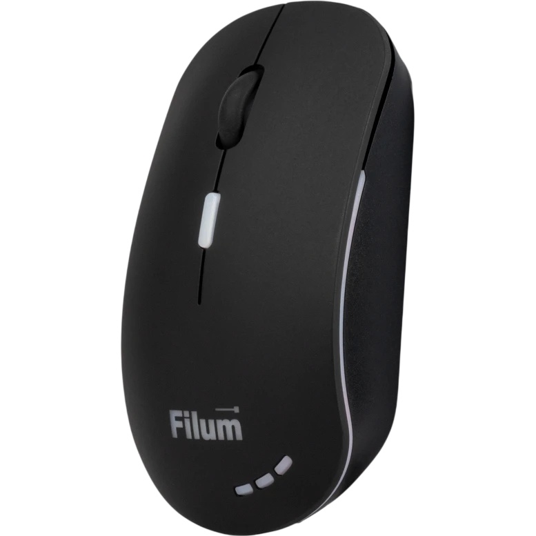 Мышь Wireless Filum FL-MBT25-BK оптическая USB/BT 4 кл., DPI: 800/1200/1600, питание АА 1 шт., черна