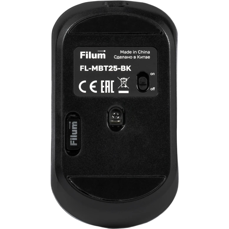 Мышь Wireless Filum FL-MBT25-BK оптическая USB/BT 4 кл., DPI: 800/1200/1600, питание АА 1 шт., черна