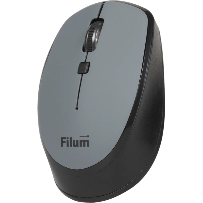 Мышь Wireless Filum FL-MW10-GY оптическая 2.4 ГГц USB 4 кл., DPI: 800/1200/1600, питание АА 1 шт., ч