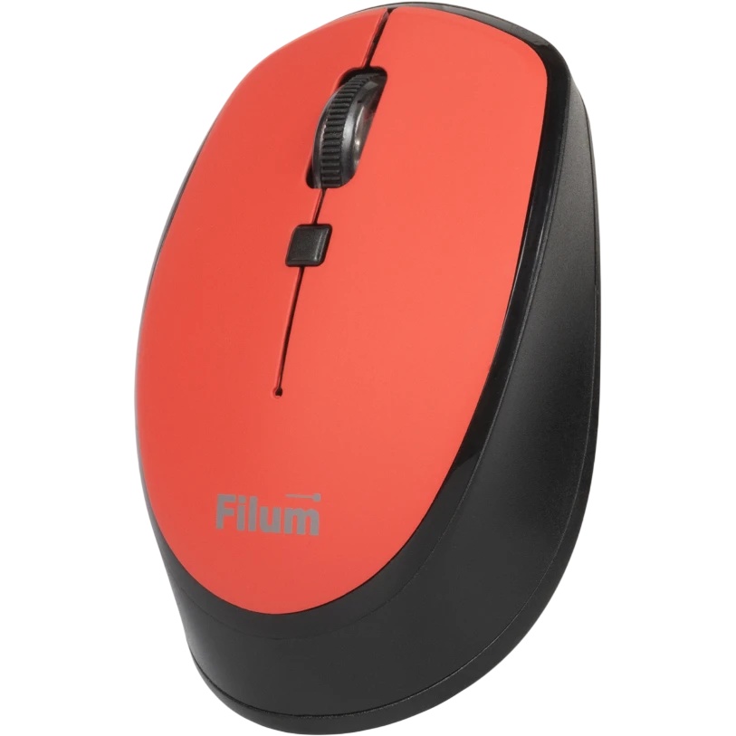 Мышь Wireless Filum FL-MW10-RD оптическая 2.4 ГГц USB 4 кл., DPI: 800/1200/1600, питание АА 1 шт., ч