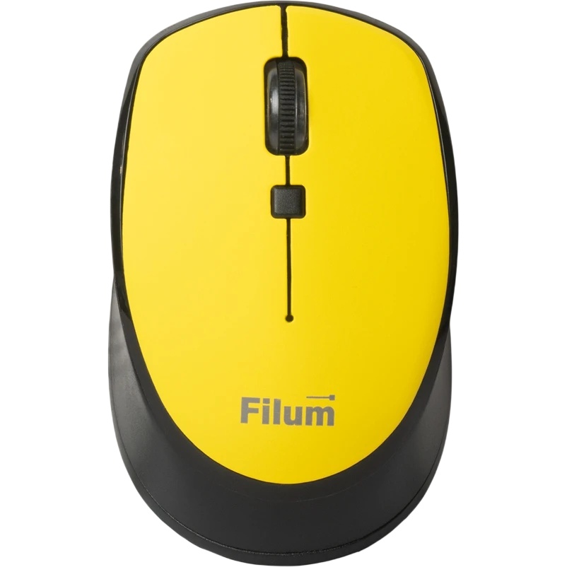 Мышь Wireless Filum FL-MW10-YW оптическая 2.4 ГГц USB 4 кл., DPI: 800/1200/1600, питание АА 1 шт., ч