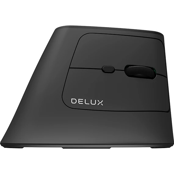 Мышь Wireless Delux MV6 DB 6938820410928 вертикальная, 2.4G+BT4.0,RGB, 800/1200/2400/4000