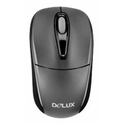 Мышь DELUX DLM-123GB (2.4G тёмно серая),лазерная, беспроводная