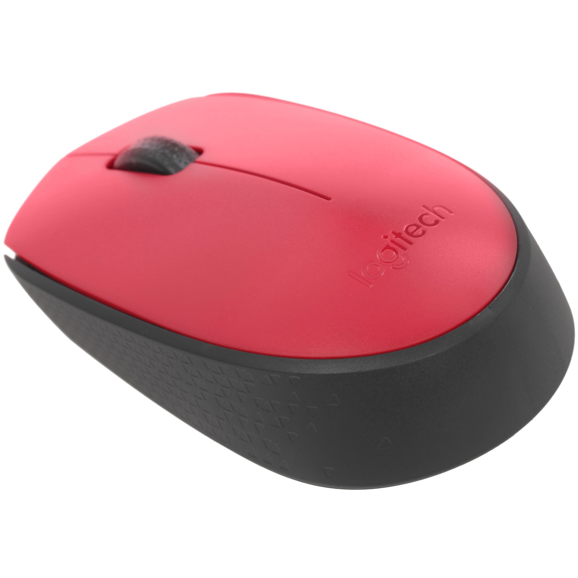 Мышь беспроводная Logitech M171 красный, 1000 dpi, радиоканал, USB, кнопки - 3