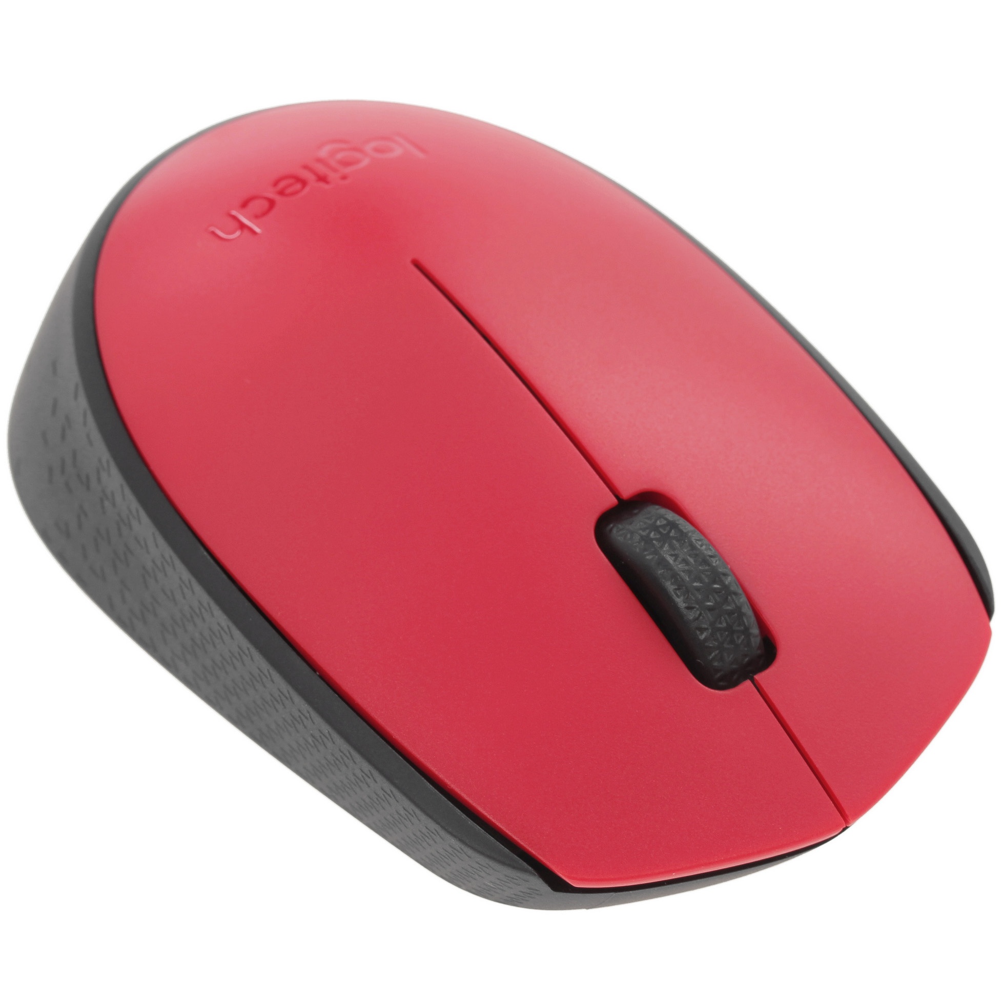 Мышь беспроводная Logitech M171 красный, 1000 dpi, радиоканал, USB, кнопки - 3