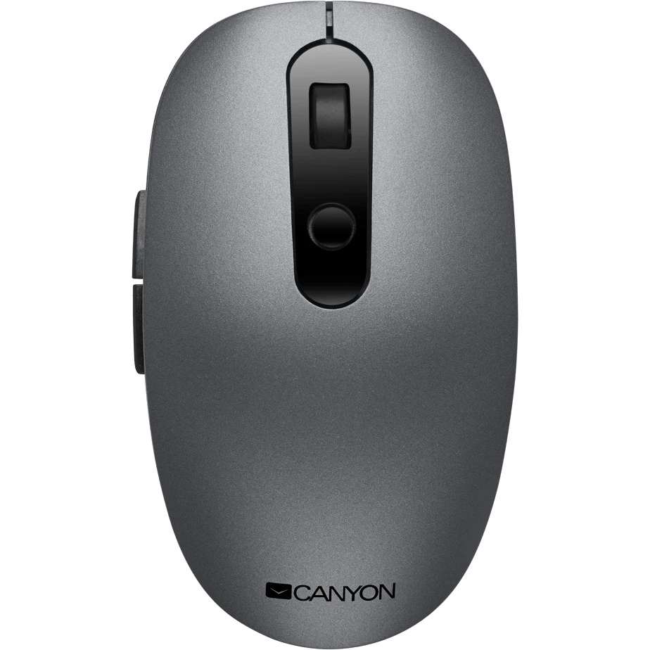 Мышь беспроводная Canyon MW-9 серый, 1600 dpi, радиоканал, Bluetooth, USB, кнопки - 6