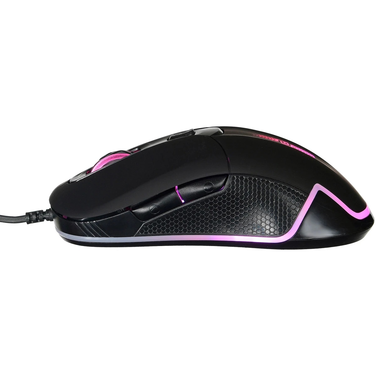 Мышь проводная Oklick 965G черный оптическая (2400dpi) USB игровая (6but)