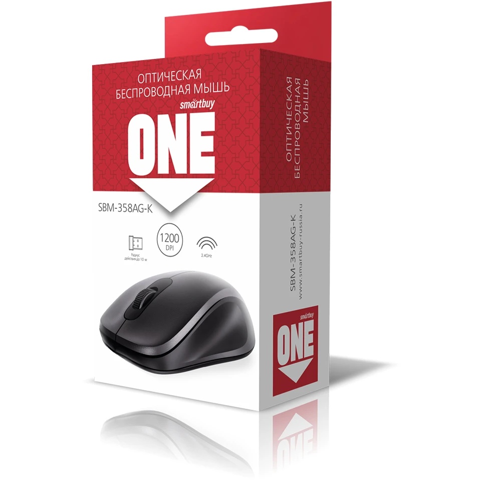 Мышь беспроводная Smartbuy ONE 358AG-K черная [SBM-358AG-K]