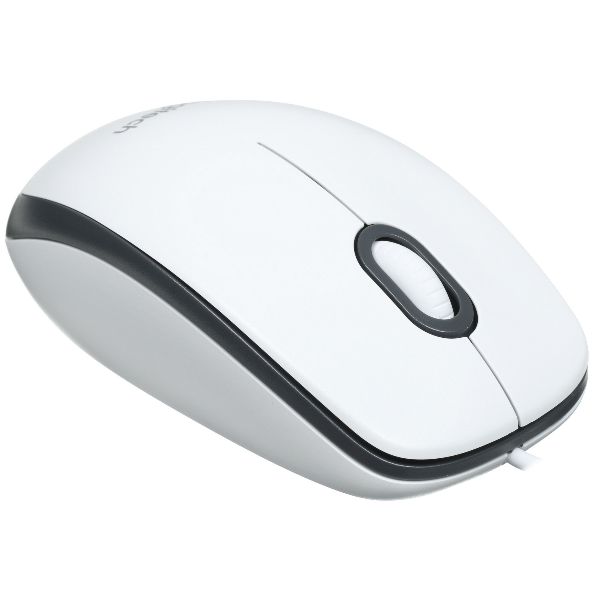 Мышь проводная Logitech M100R белый, 1000 dpi, USB, кнопки - 3