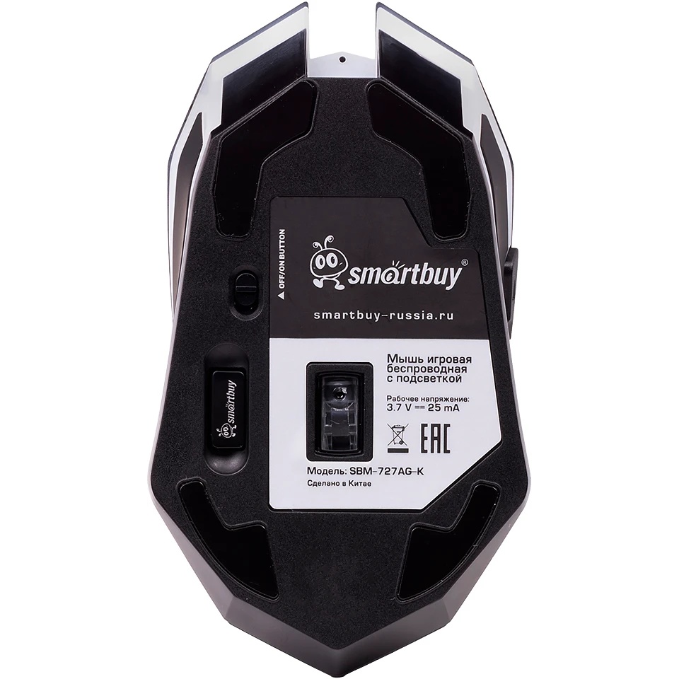 Мышь игровая беспроводная Smartbuy серия RUSH X27 черная (SBM-727AG-K)
