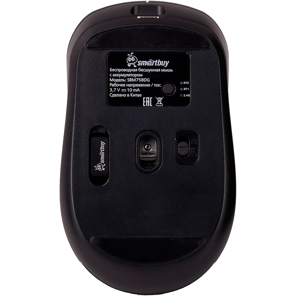 Мышь беспроводная Smartbuy Dual BT+USB с зарядкой Smartbuy X58 графит (SBM758DG) /40