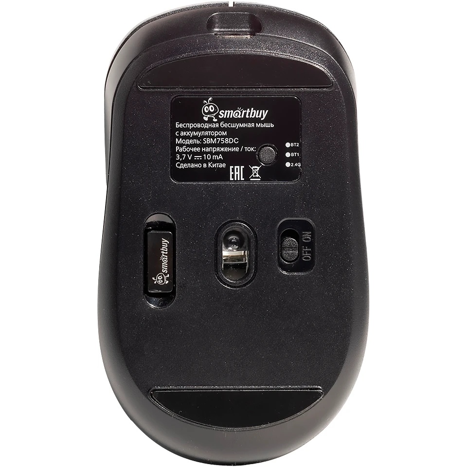 Мышь беспроводная Smartbuy Dual BT+USB с зарядкой Smartbuy X58 серый космик (SBM758DC) /40