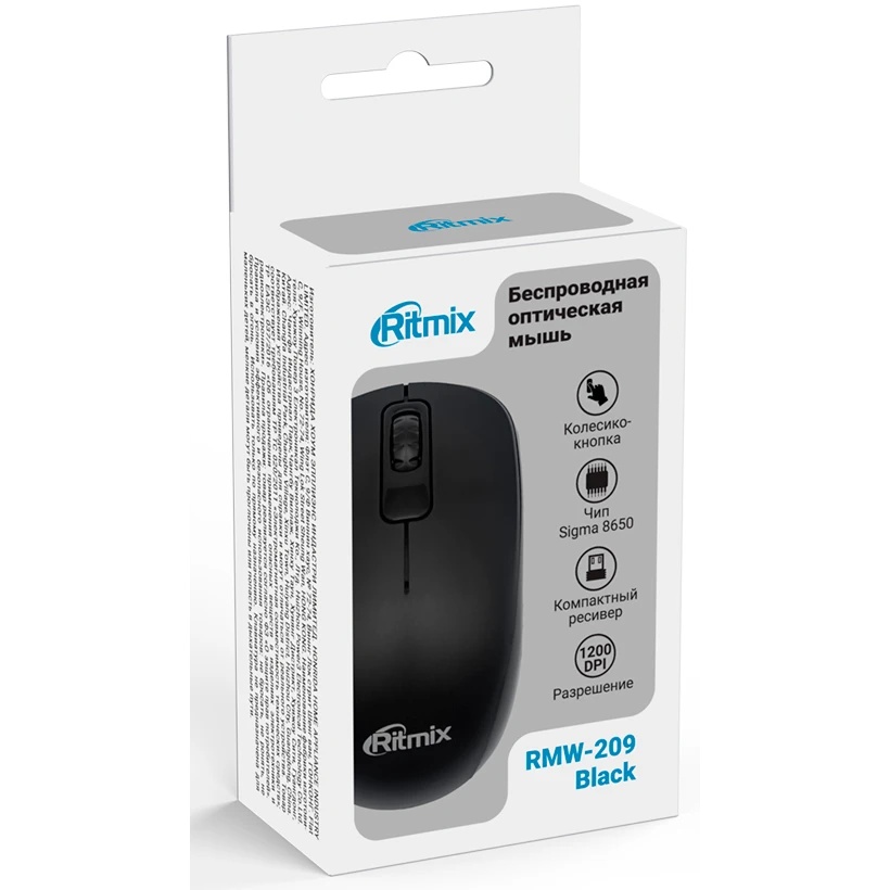 Мышь беспроводная RITMIX RMW-209 Black