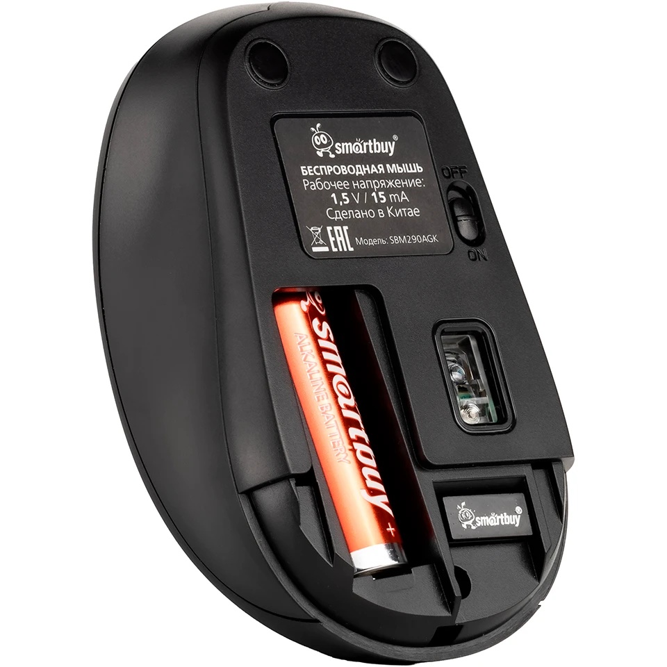 Мышь беспроводная Smartbuy серия ONE 290AG черная (SBM290AGK)