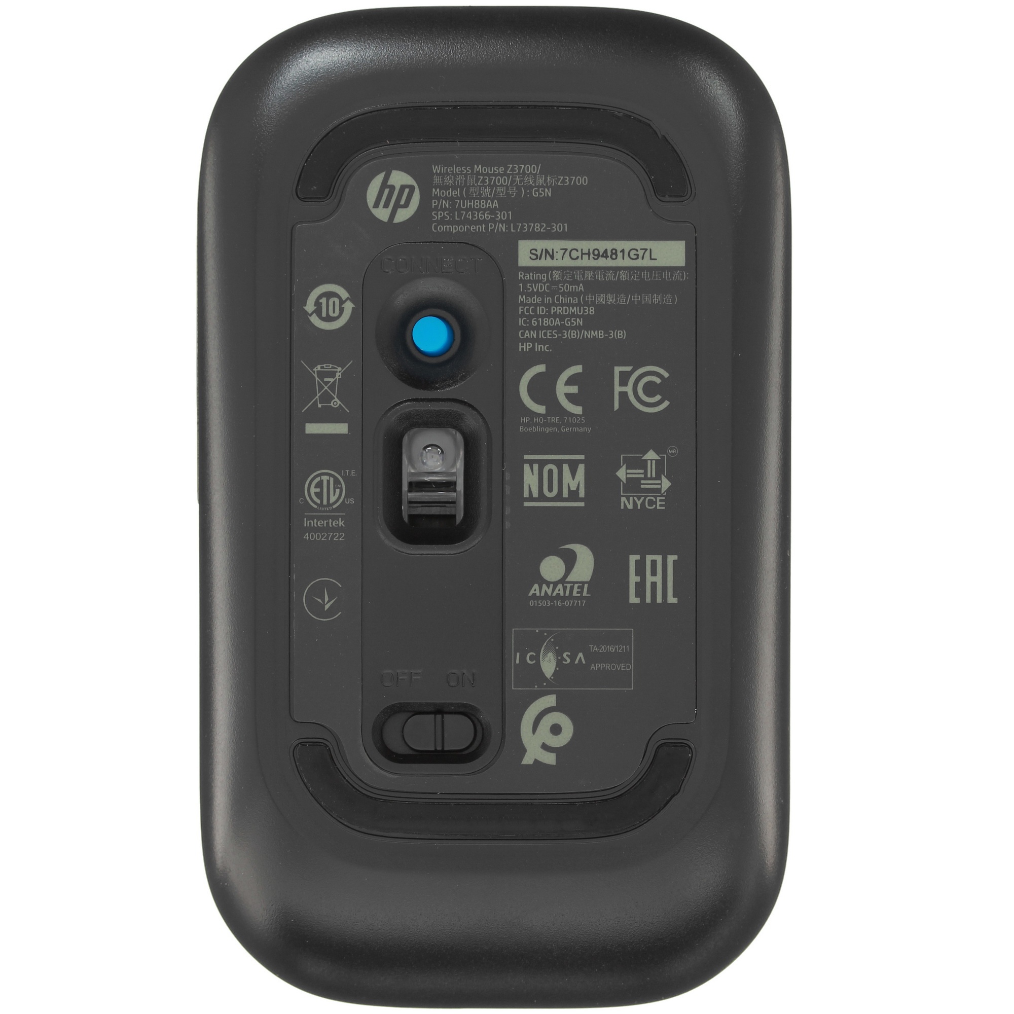 Мышь HP Z3700 Black Wireless Mouse