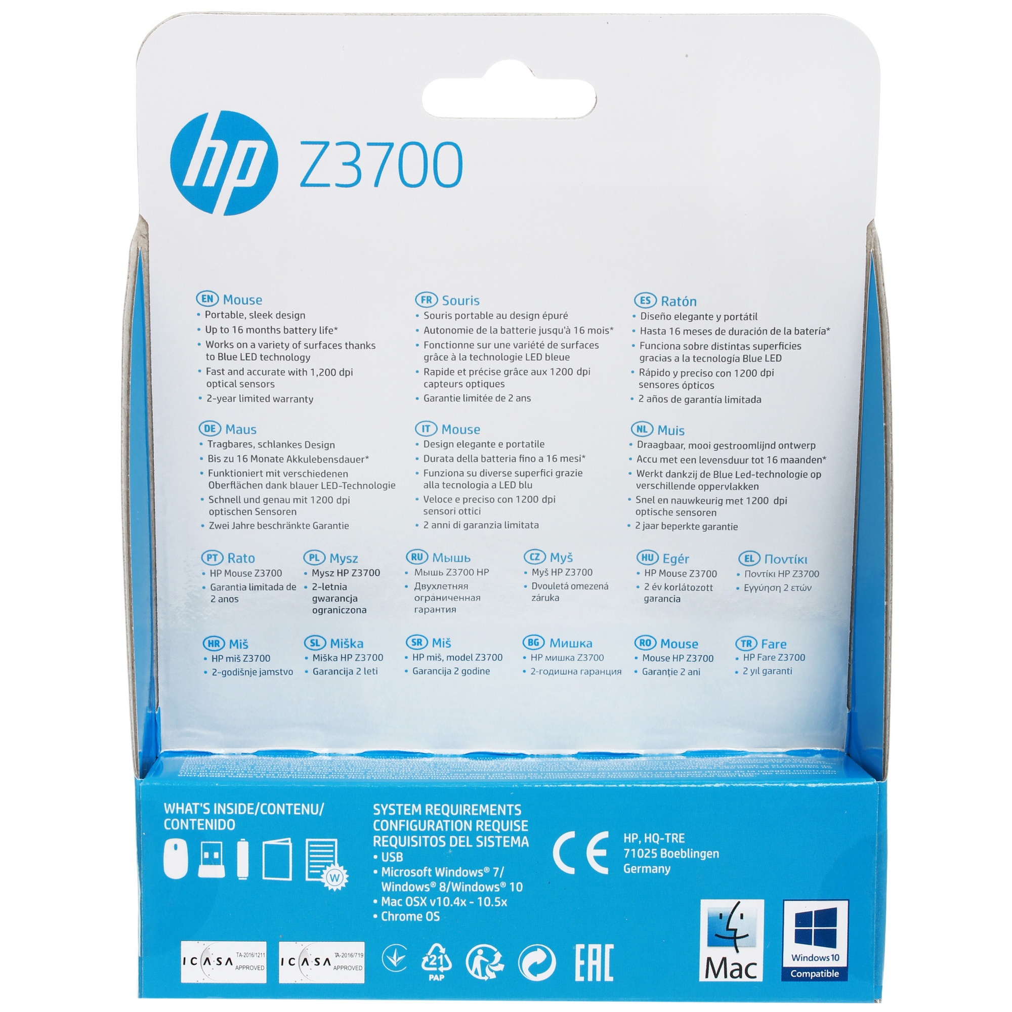 Мышь HP Z3700 Black Wireless Mouse