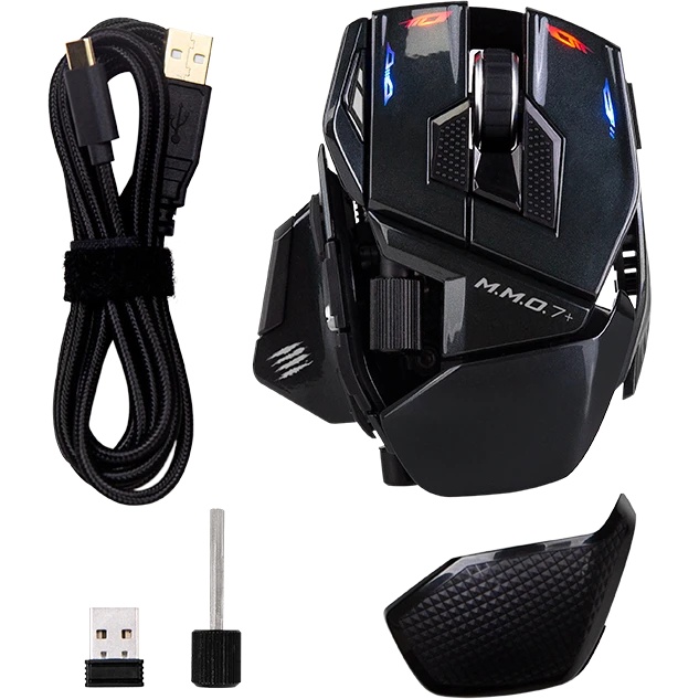 Мышь игровая Mad&nbsp;Catz беспроводная M.M.O. 7+&nbsp;(2.4Ghz/USB, Kailh switches,&nbsp;22&nbsp;кн.,&nbsp;5 профилей, 26000