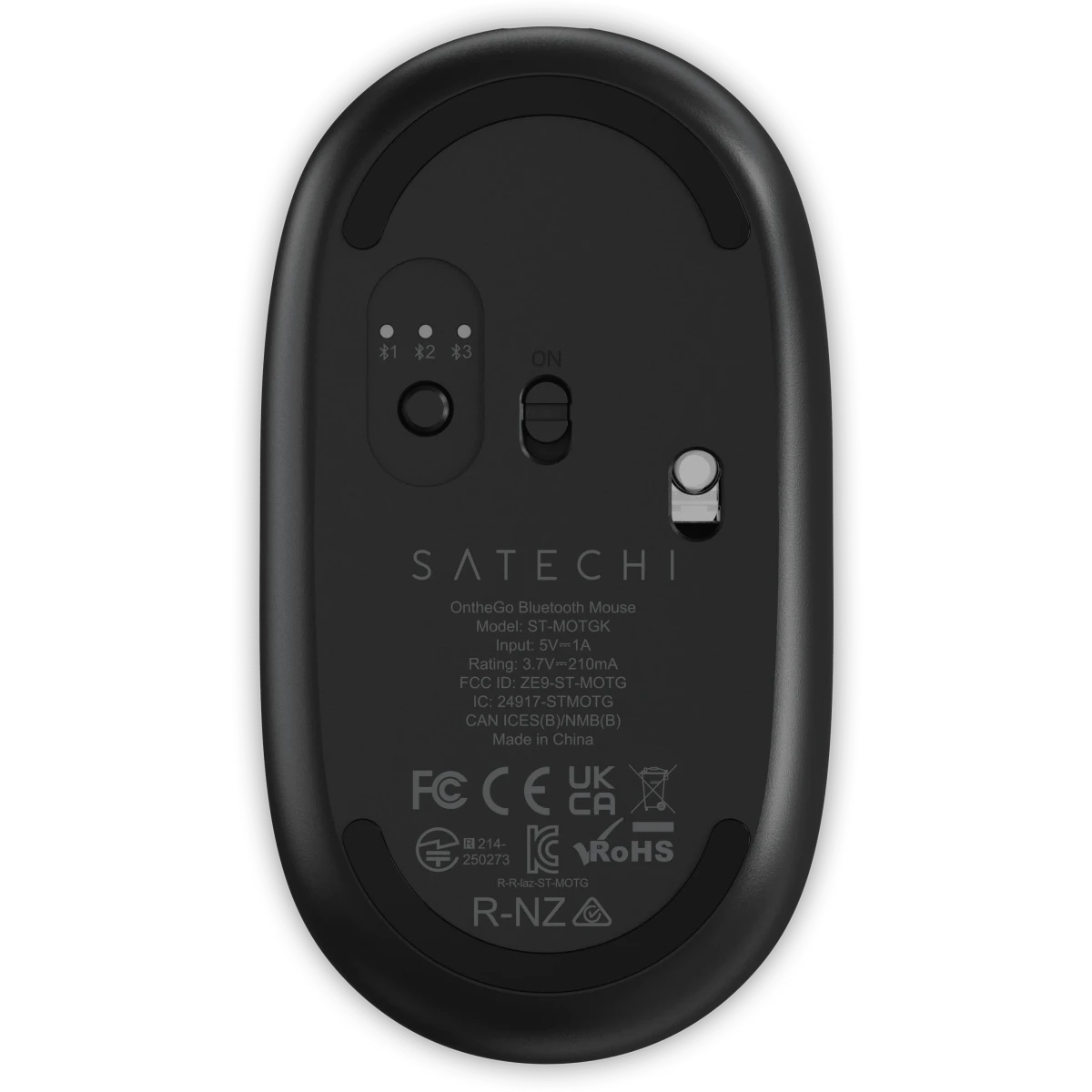 Мышь Satechi ST-MOTGK OntheGo BT Mouse with USB-C Rechargeable Battery, черный
