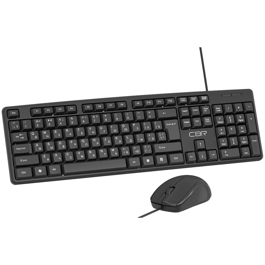 Комплект клавиатура + мышь CBR KB SET 709, USB. Клавиатура: 104 кл., офисн., 1,5 м. Мышь: 1000 dpi,