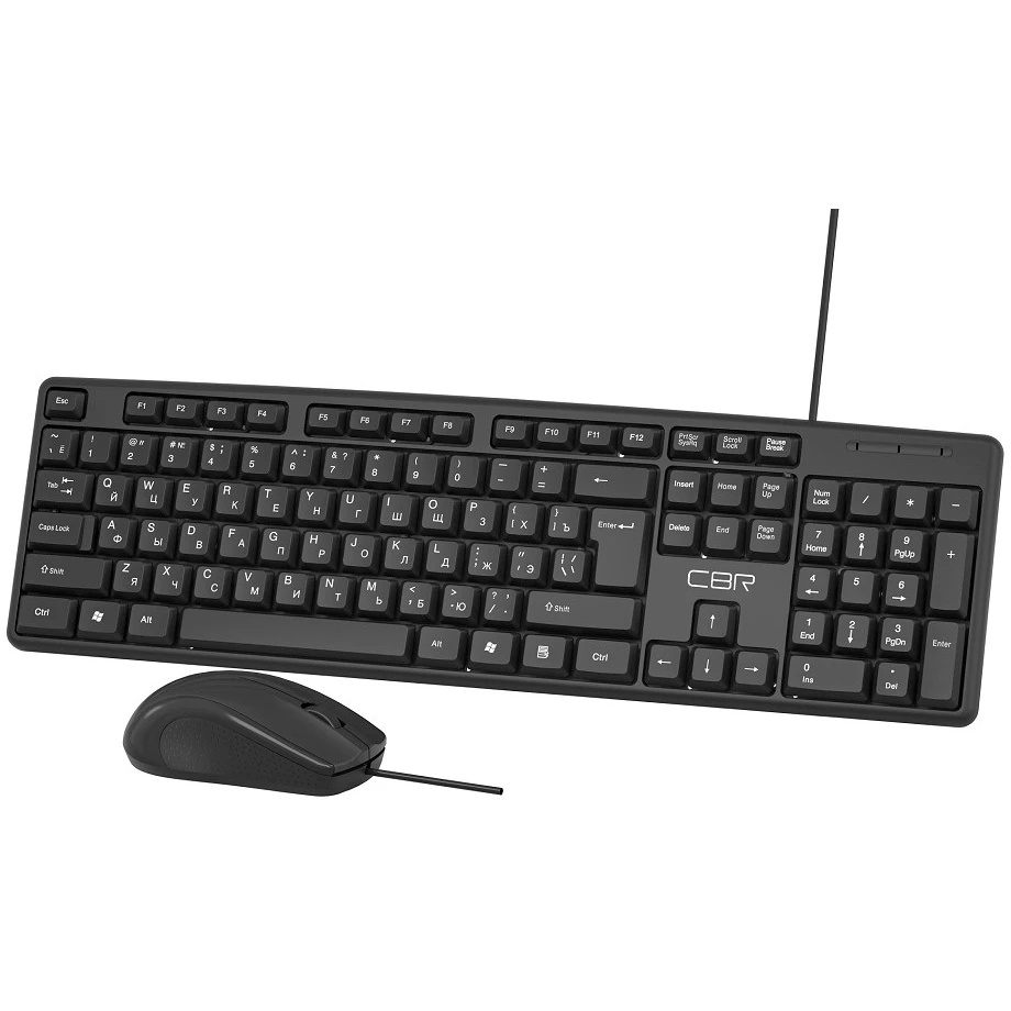 Комплект клавиатура + мышь CBR KB SET 709, USB. Клавиатура: 104 кл., офисн., 1,5 м. Мышь: 1000 dpi,