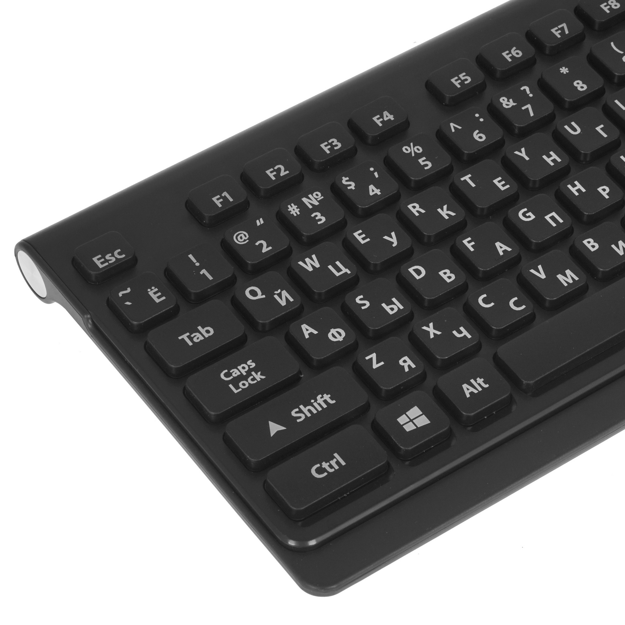 Комплект клавиатура+мышь беспроводные Gembird KBS-7200, черный, 2.4ГГц/10м, 1600 DPI,  мини-приемник