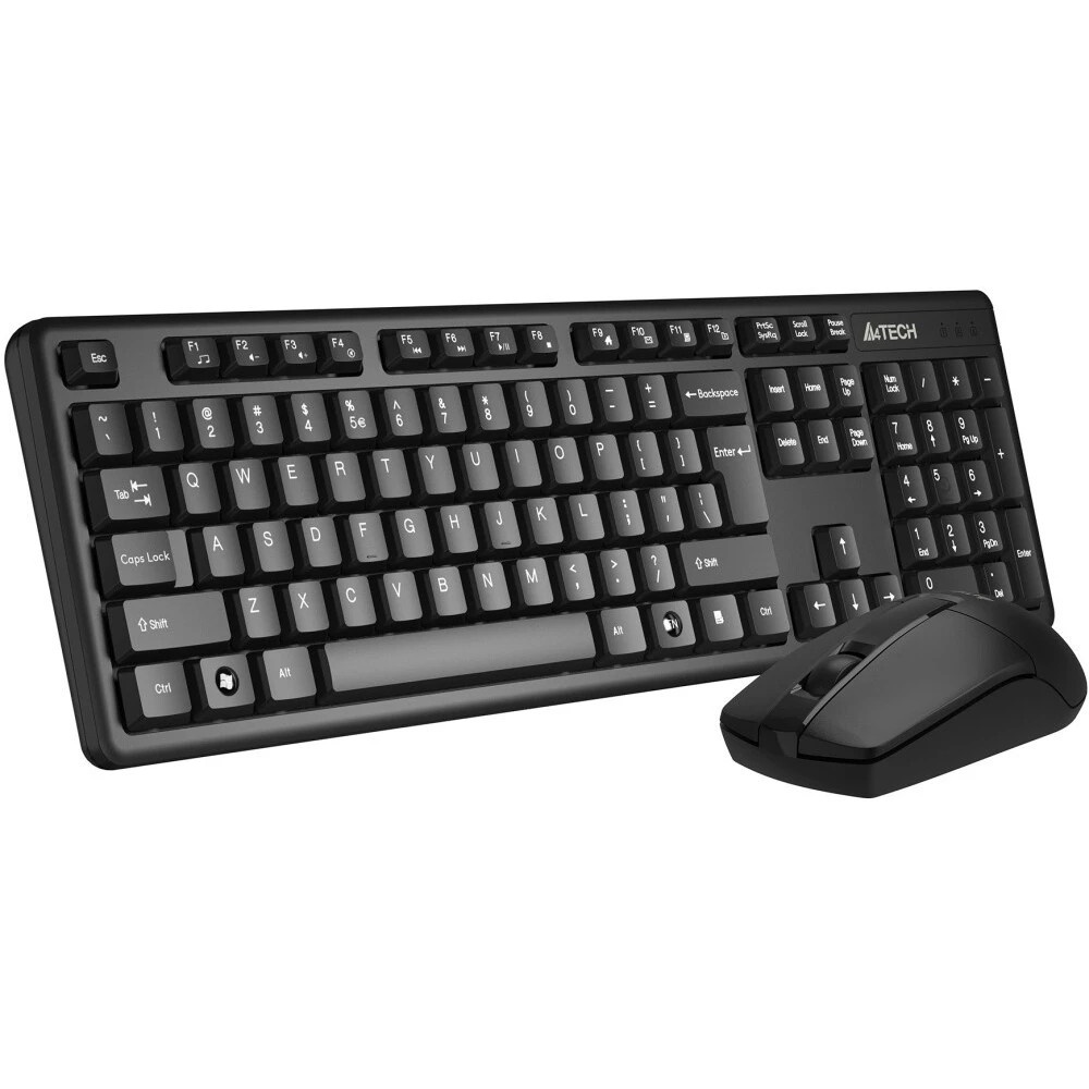 Клавиатура + мышь A4Tech 3330N клав:черный мышь:черный USB беспроводная Multimedia