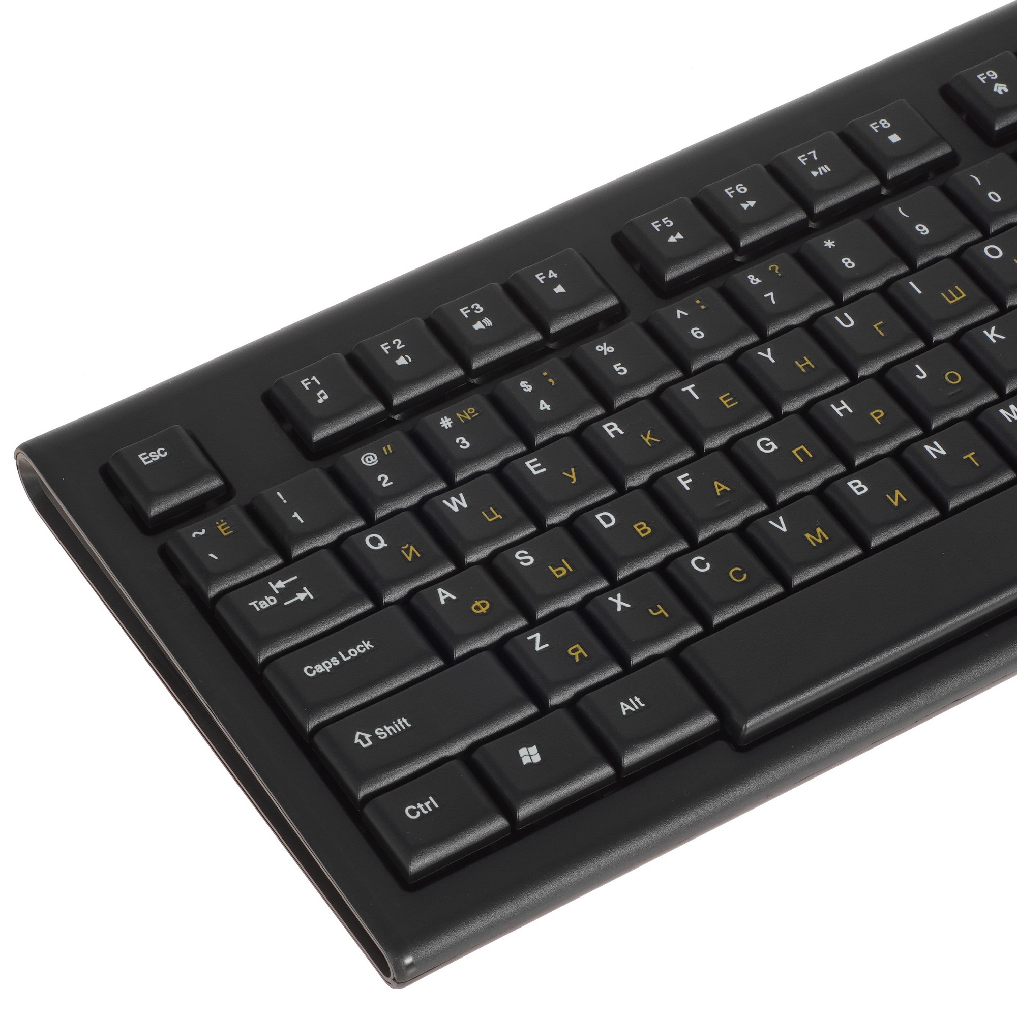Комплект клавиатура+мышь беспроводные Gembird KBS-8002, 2.4ГГц, черный, 104 клавиши+2 кнопки+колесо