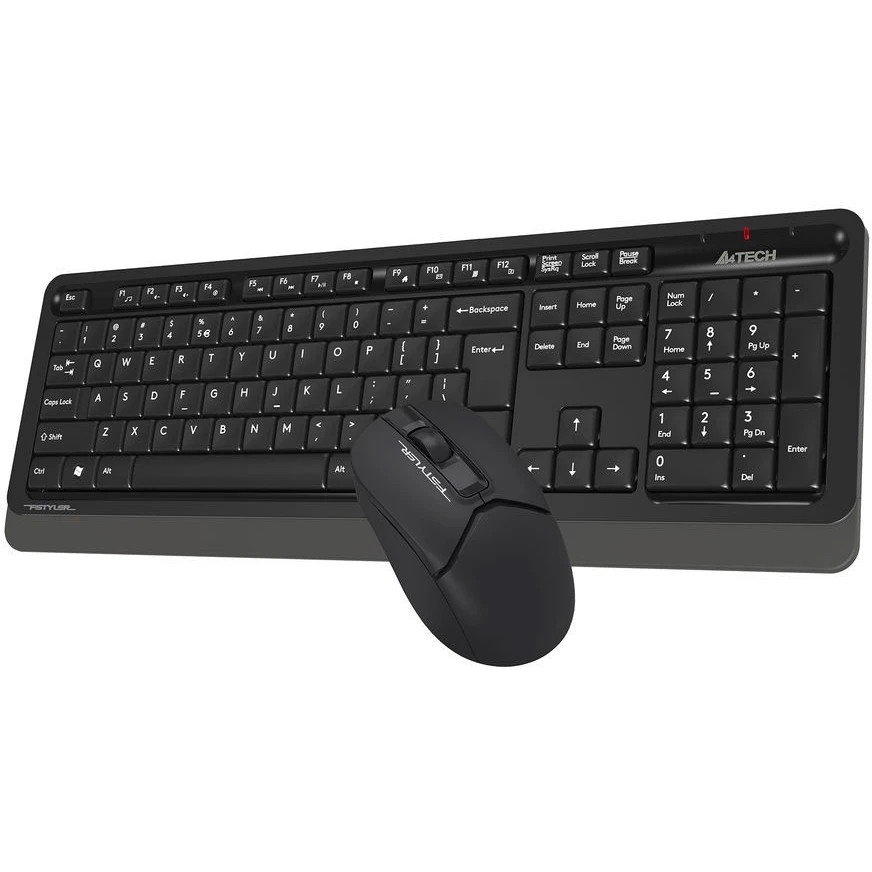 Клавиатура + мышь A4Tech Fstyler FG1012 клав:черный/серый мышь:черный USB беспроводная Multimedia