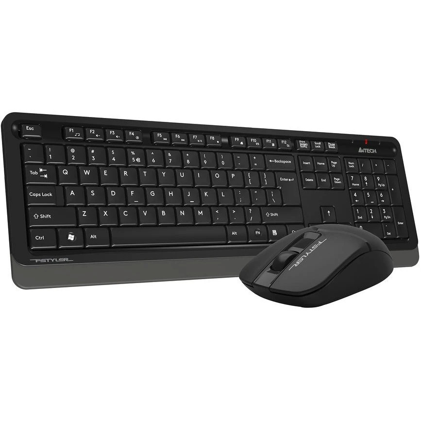 Клавиатура + мышь A4Tech Fstyler FG1012 клав:черный/серый мышь:черный USB беспроводная Multimedia