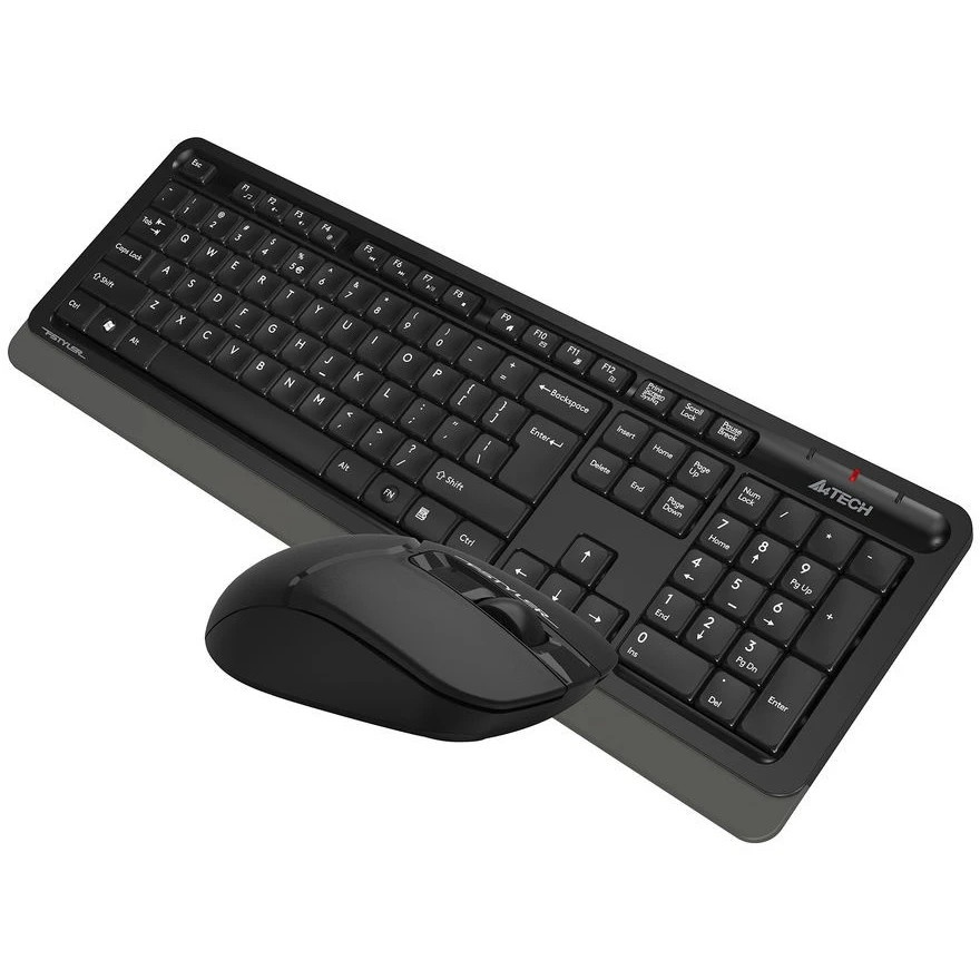 Клавиатура + мышь A4Tech Fstyler FG1012 клав:черный/серый мышь:черный USB беспроводная Multimedia