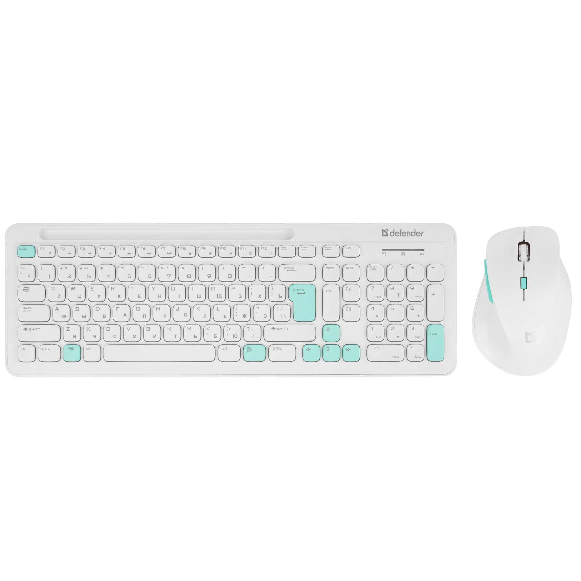 Клавиатура + мышка Defender CERRATO C-978 RU WHITE-BLUE