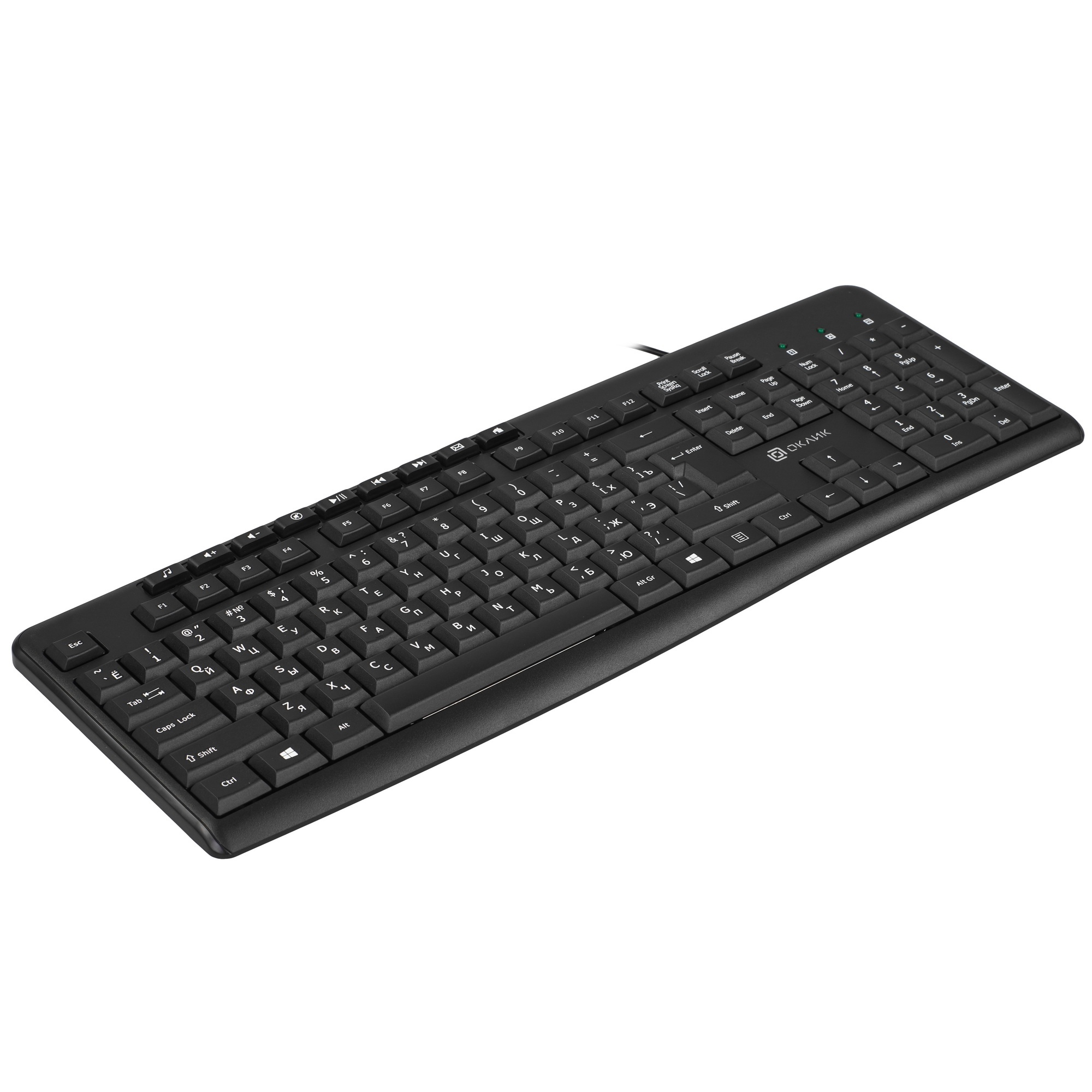 Клавиатура + мышь Оклик S650 клав:черный мышь:черный USB Multimedia (1875246)