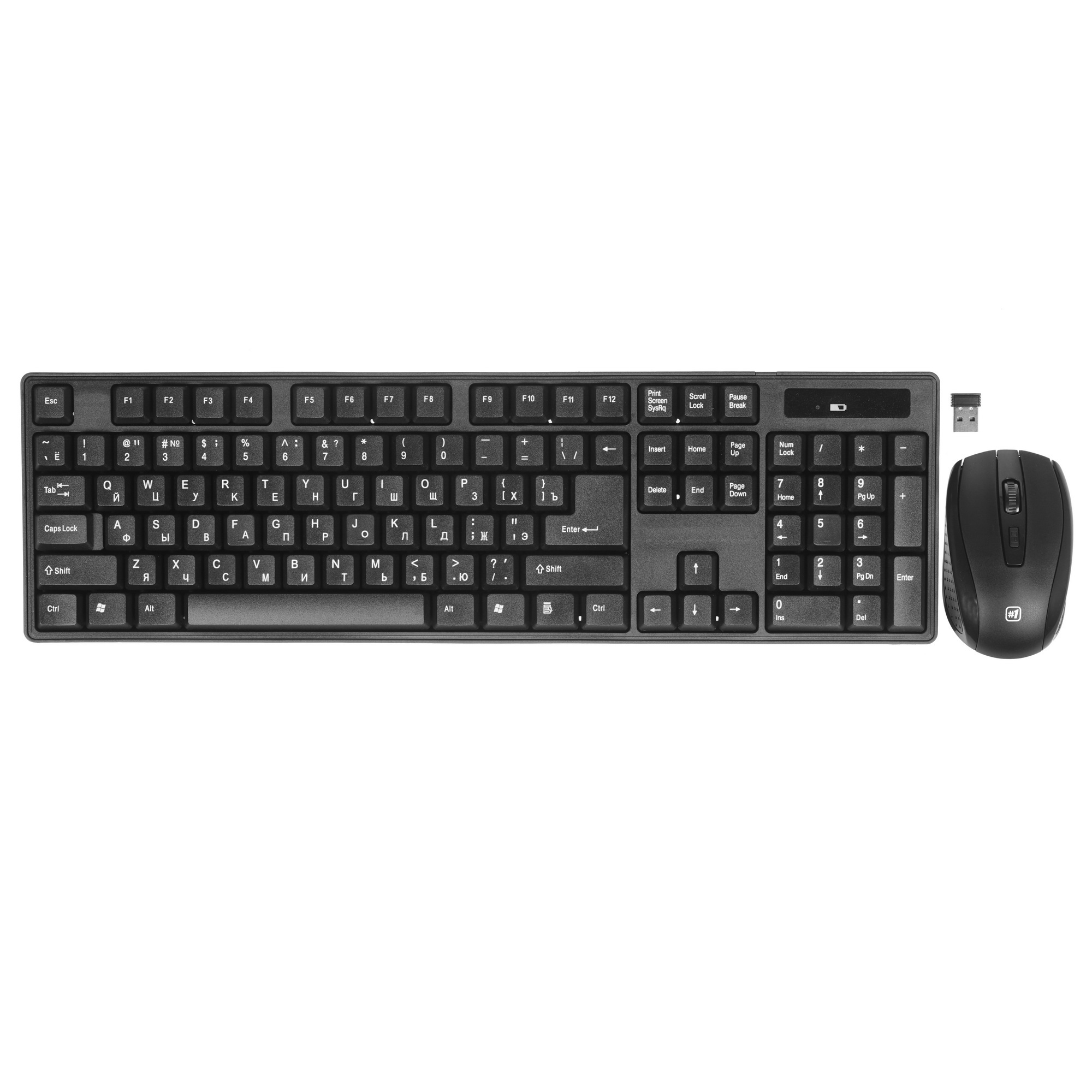 Клавиатура + мышь Defender C-915 RU Black USB 45915 Беспроводной, полноразмерный