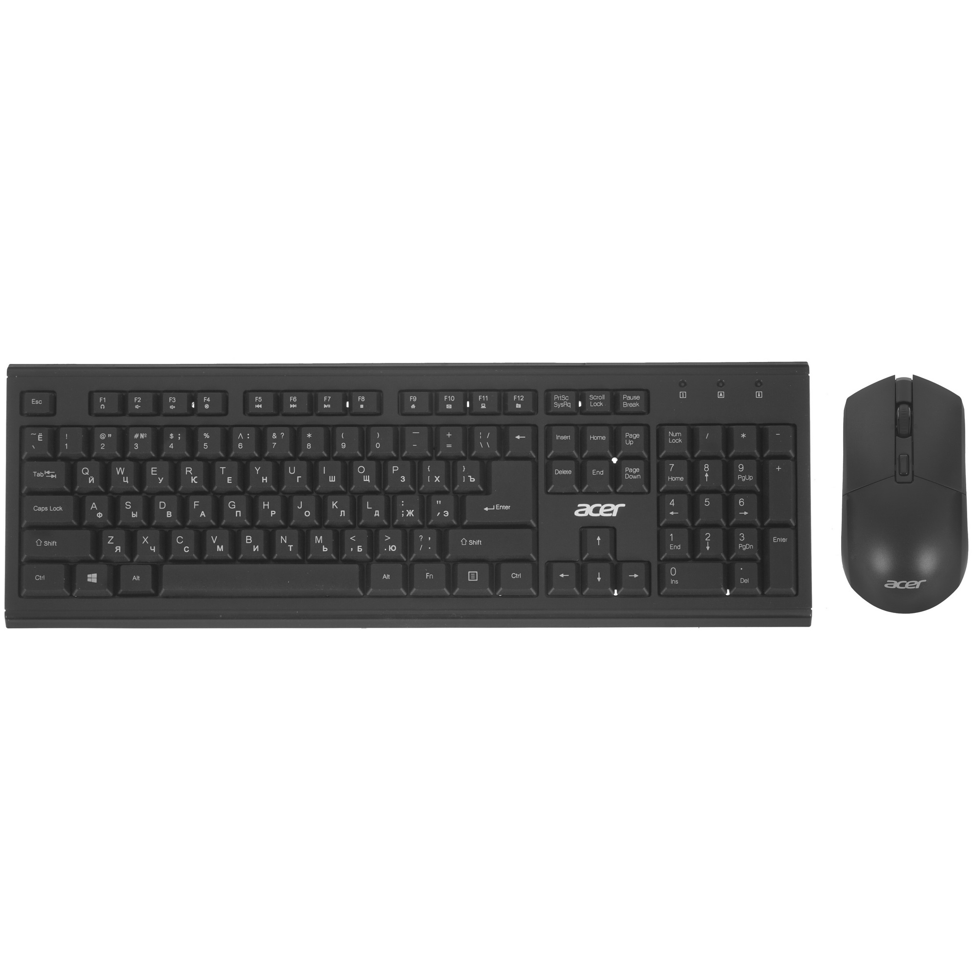Клавиатура + мышь Acer OKR120 клав:черный мышь:черный USB беспроводная Multimedia