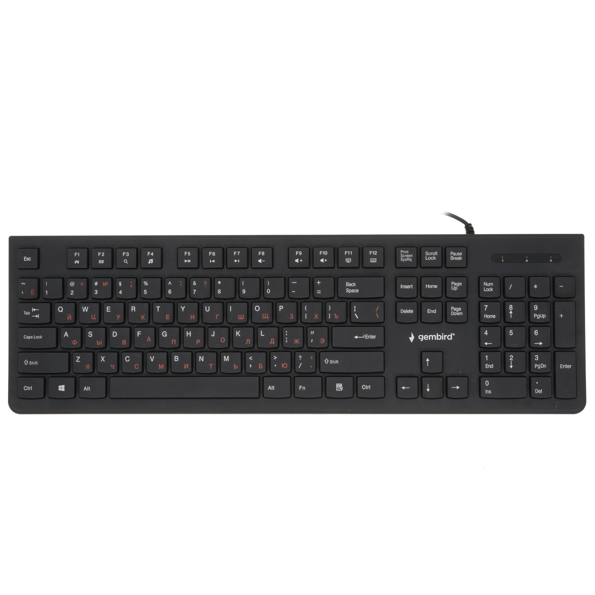 Комплект клавиатура+мышь проводные Gembird KBS-9050, черн.,104кл, 3кн., каб.1.5м